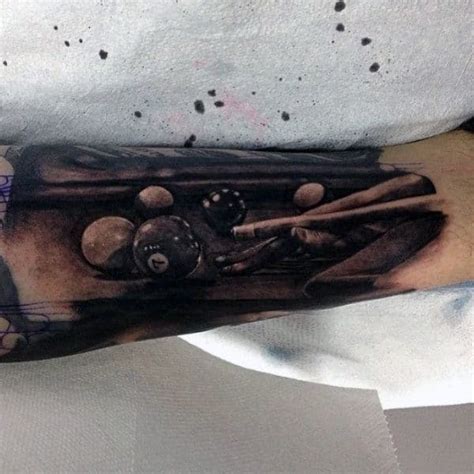 Top 40 Best 8 Ball Tattoo Designs For Men - Billiards Ink Ideas