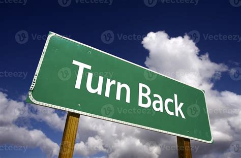 Turn Back Road Sign 16307285 Stock Photo at Vecteezy