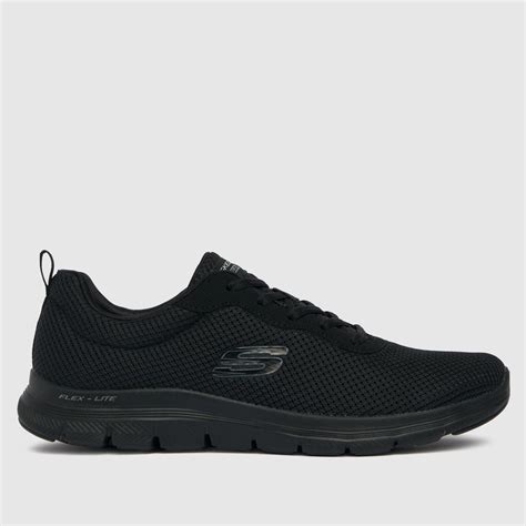 SKECHERS Black Flex Appeal 4.0 Trainers - ShoeFreak