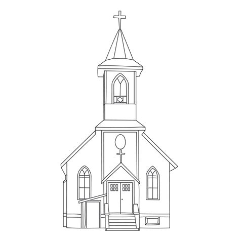 Beautiful Church drawing element 19898674 PNG