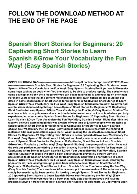 Spanish Short Stories for