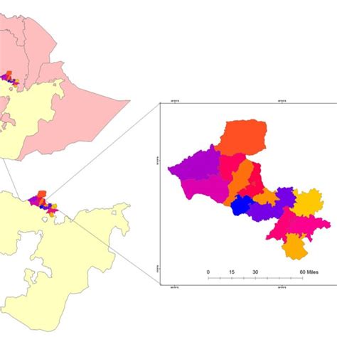 FIGURE Map of North Shewa Zone, Oromia regional state, Ethiopia, ,,,,. | Download Scientific Diagram