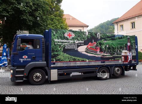 beer truck, monastery beer, Weltenburg Abbey, Germany, Europe Stock ...