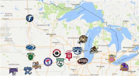 USHL Map – Sport League Maps