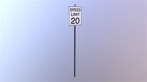 Speed Limit Sign - Download Free 3D model by elouisetrewartha ...