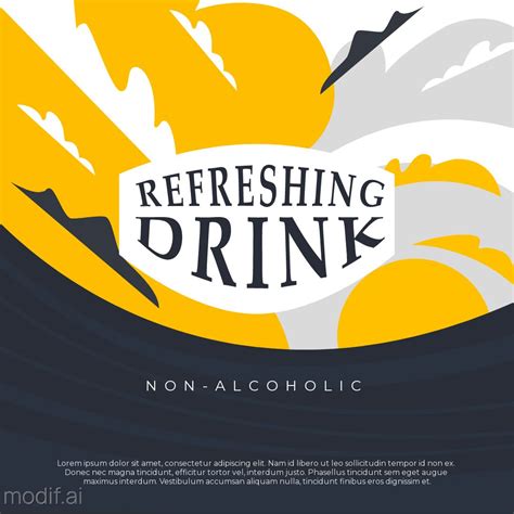 Soda Can Label Design Template With Illustration - Mediamodifier