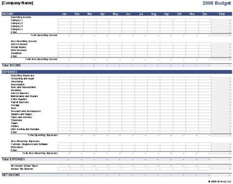 Business Expenses Template Business Spreadsheet Template Monthly ...