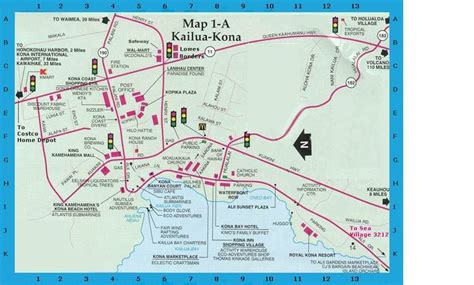 Detailed Map Kona Hawaii | Kailua-Kona Street Layout | Kailua kona hawaii, Vacation map, Kona hawaii