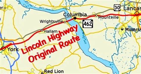 Old Lincoln Highway Map