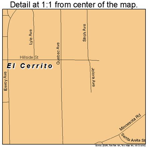 El Cerrito California Street Map 0621810