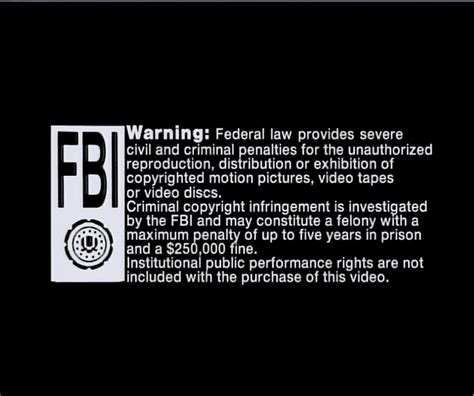 The FBI Warning Screens Wiki