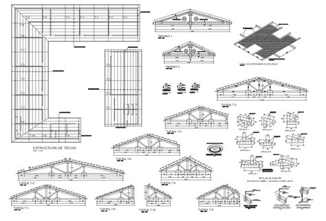 Roof truss design in autocad - Cadbull