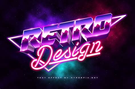 Free 3D Neon Text 80s Effect - Commercial Use Fonts & Graphics Freebies