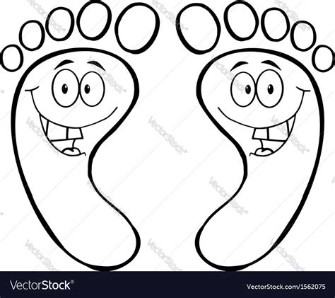 Cartoon feet Royalty Free Vector Image - VectorStock