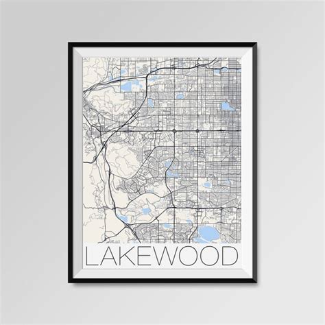 LAKEWOOD Colorado Map Lakewood City Map Print Lakewood Map | Etsy