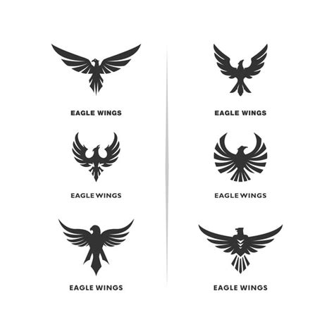 Eagles Logo Silhouette PNG Images, Set Of Eagle Logo Design Vector Eagle Logo Design Concepts ...