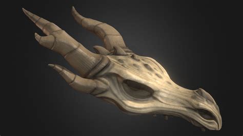 Skyrim Dragon Skull - Download Free 3D model by Maximum993 [68773ed] - Sketchfab