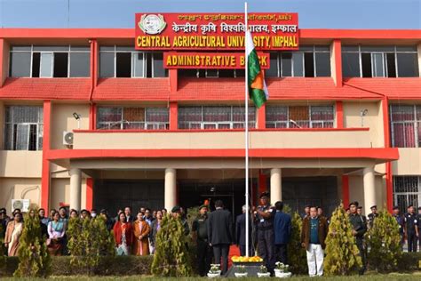 74th Republic Day celebration at Central Agricultural University, Headquarters, Lamphelpat ...