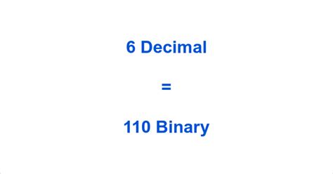 6 in Binary How to Convert 6 to Binary