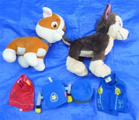 BUNDLE OF BUILD a Bear Paw Patrol soft plush toys clothes Chase & Rubble dogs £19.99 - PicClick UK