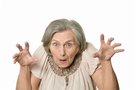 Angry Elderly Woman Stock Photo - Download Image Now - iStock