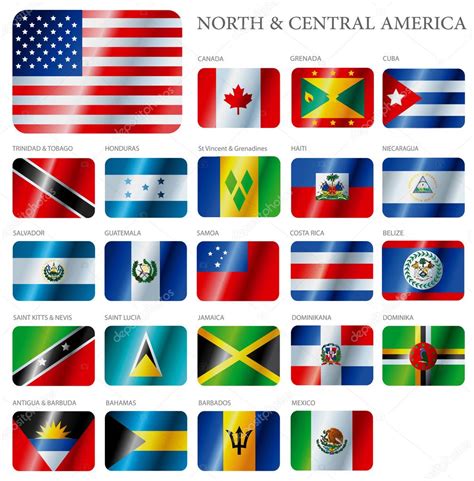 Flags North and Central America Stock Vector Image by ©bogna #5941874