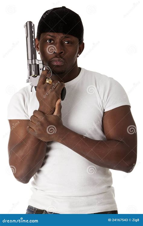 Young Thug With A Gun Stock Photos - Image: 24167543