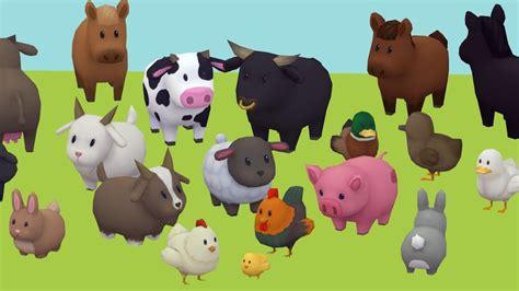 Toon Farm Animals - 3D model by fiassets [4e14530] - Sketchfab