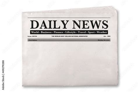 Blank Daily Newspaper Stock Photo | Adobe Stock