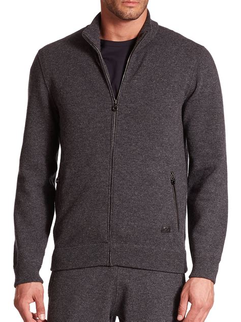 Ferragamo Full Zip Cashmere Sweater in Gray for Men (grey) | Lyst