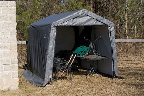 ShelterLogic Shed-in-a-Box 10' x 10' x 8' Peak Style Grey Storage Shed ...