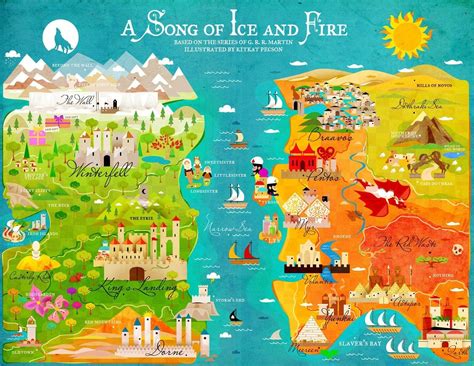 A Song of Ice and Fire - Westeros and Essos map by Kitkat Pecson Game ...