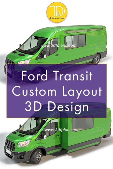 Ford Transit Custom Motorhome 3D Design - 3D Floor Plans