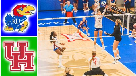 Houston vs Kansas Highlights | NCAA Women's Volleyball | 2023 College Volleyball - YouTube