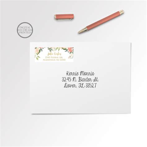 Floral Address Labels Floral Baby Shower Return Labels - Etsy