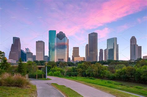 Downtown houston skyline in texas containing houston, texas, and skyline | Architecture Stock ...