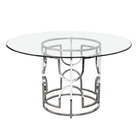 Avalon Round Dining Table | Glass top table, Glass table top ...