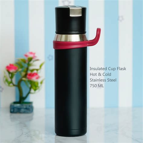 Stainless Steel 750Ml Insulated Cup Flask With Handle, For Office at Rs 500/piece in New Delhi