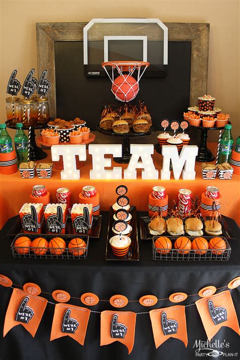 Basketball Party Idea: March Maddness Themed Food & Mini Basketball ...