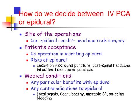 PPT - Epidural vs IV PCA PowerPoint Presentation - ID:241134