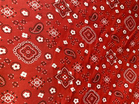 Red Poly Cotton Print Bandana 60 Inch Fabric by the Yard - Walmart.com