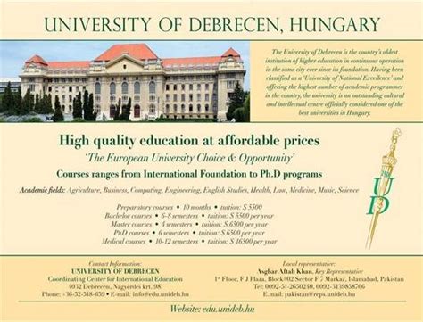 University of Debrecen Hungary Admission 2023