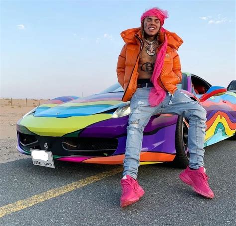 Rapper 6ix9ine Is All About His Colorful Lamborghini Aventador SVJ ...