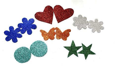 Foam Sheet Stickers Making | Eva Glitter Foam Sheet | Stickers for Arts and Crafts - YouTube