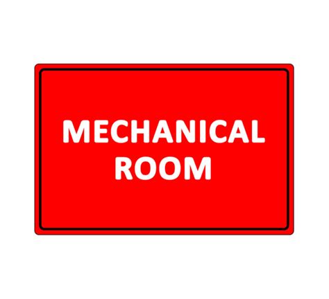 Shop Mechanical Room Signs | BannerBuzz Australia