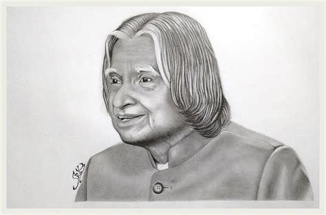 Dr.A.P.J.Abdul Kalam Drawing by Siva Ram