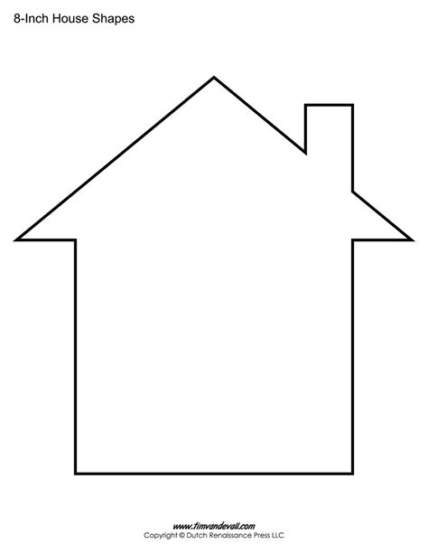 House Templates | Free Blank House Shape PDFs - ClipArt Best - ClipArt Best | House template ...