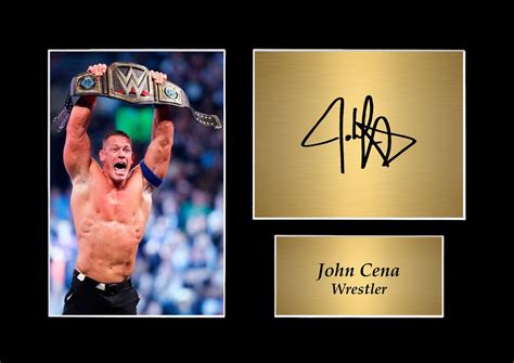 Signed John Cena Mount Autograph Print A4 - Etsy