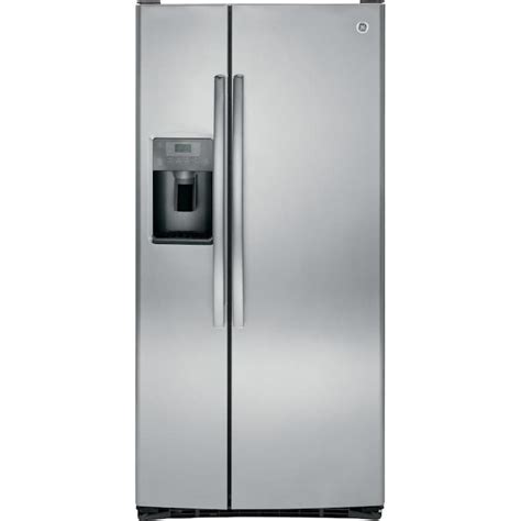 GE 23.2-cu ft Side-by-Side Refrigerator with Ice Maker (Stainless Steel ...