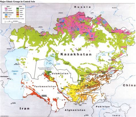 Ethnic groups in Kazakhstan : MapPorn